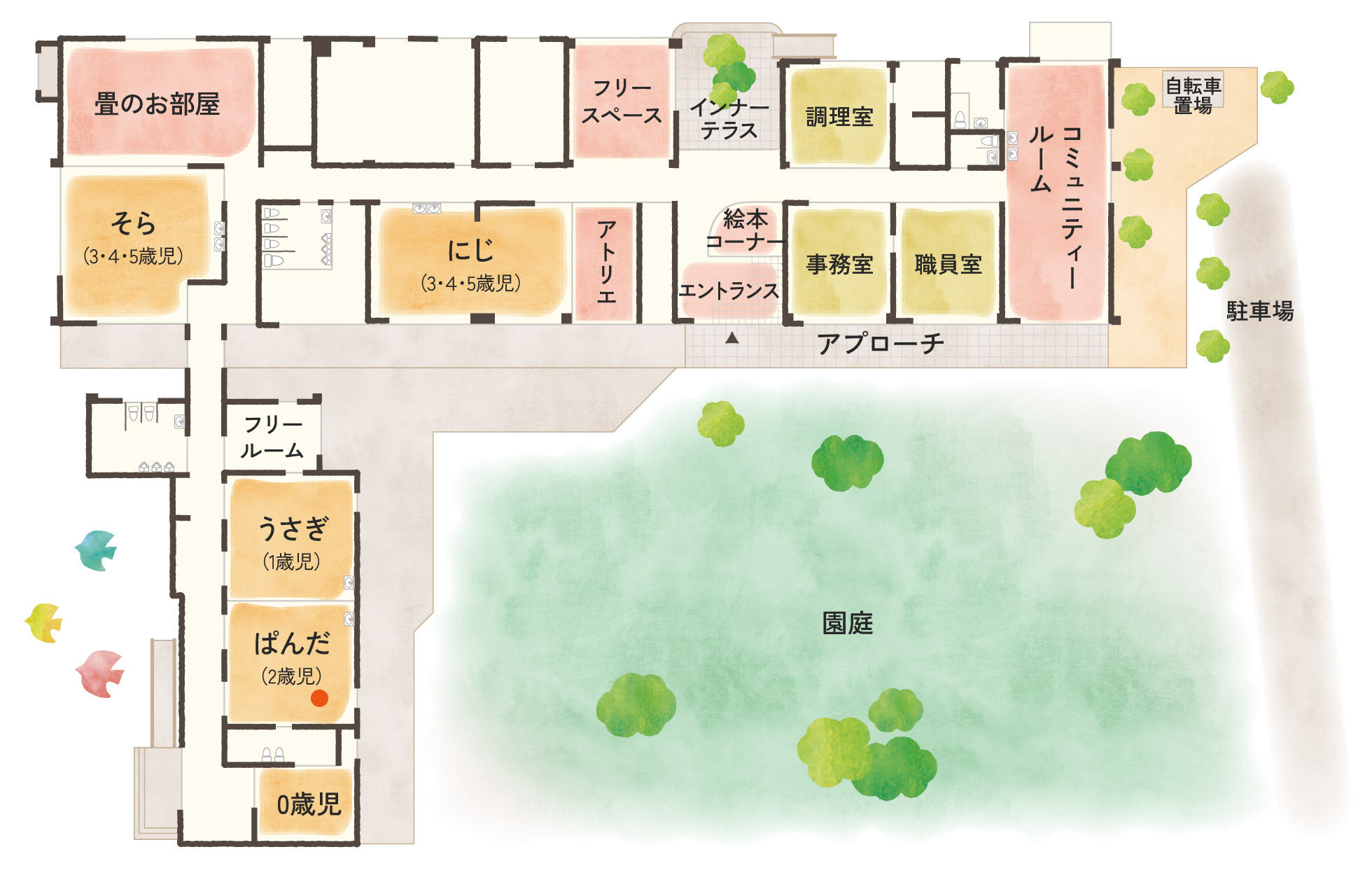 外江こども園フロアマップ